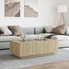 vidaXL Coffee Table with Infinity LED Sonoma Oak 116x69x40 cm