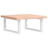 vidaXL Basin Shelf Wall Mounted Steel and Solid Wood Beech