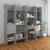 vidaXL Book Cabinet Concrete Grey 40x35x180 cm Engineered Wood