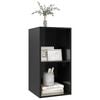 vidaXL Wall-mounted TV Cabinet High Gloss Black 37x37x72 cm Engineered Wood