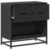 vidaXL Bedside Cabinet Black 60x31x60 cm Engineered Wood and Metal