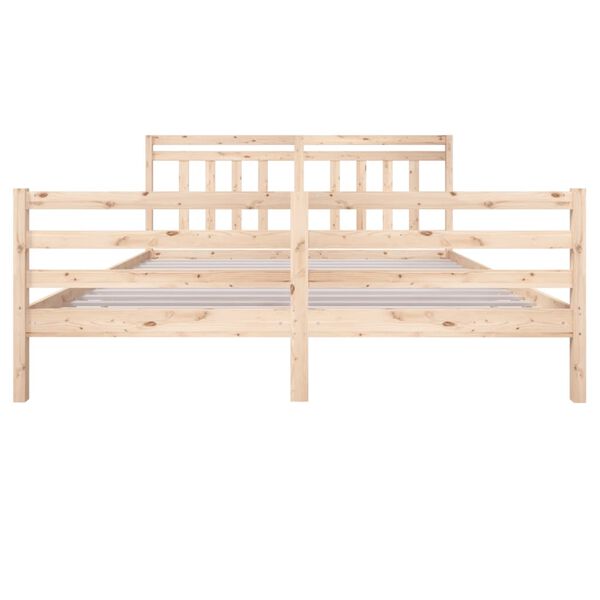 vidaXL Bed Frame without Mattress Super King Solid Wood