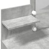 vidaXL Dressing Table with LED Concrete Grey 100x40x130 cm