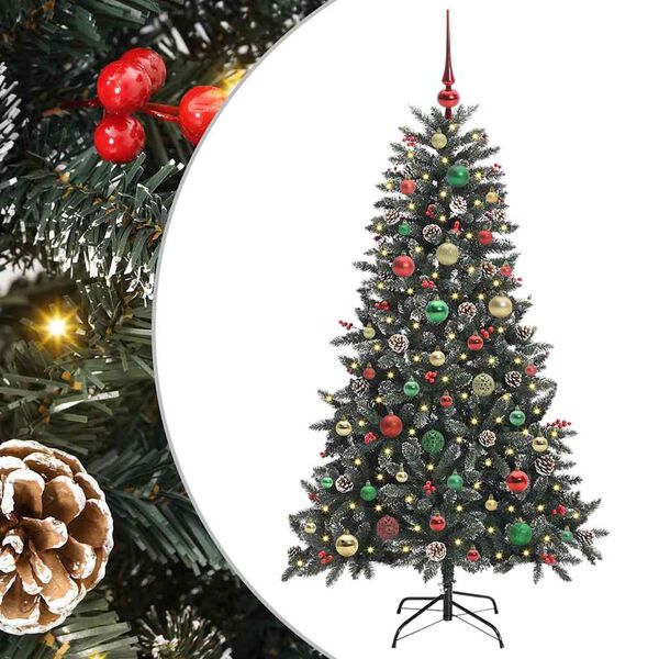 vidaXL Artificial Christmas Tree with 150 LEDs with Stand Green 150 cm