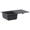 vidaXL Kitchen Sink with Drainer Granite 76.5 cm x 46 cm x 28 cm
