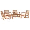 vidaXL Garden Sofa Set 5 pcs Natural Solid Teak Wood