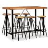 vidaXL Bar Set 7 Pieces Solid Acacia and Reclaimed Wood