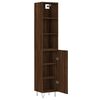 vidaXL Highboard Brown Oak 34.5x34x180 cm Engineered Wood