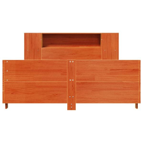 vidaXL Bed Frame without Mattress Wax Brown 140x200 cm Solid Wood Pine
