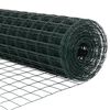 vidaXL Fence with Post Green 0.4 x 50 m Steel and PVC