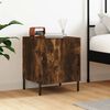 vidaXL Bedside Cabinet Smoked Oak 40x40x50 cm Engineered Wood