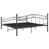 vidaXL Bed Frame without Mattress Black Metal 140x200 cm