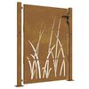 vidaXL Garden Gate 100x125 cm Corten Steel Grass Design