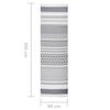 vidaXL Rug Grey and White 80x300 cm Cotton