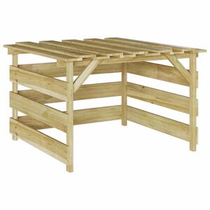 vidaXL Lawn Mower Garage Brown 84 x 80 x 56 cm Impregnated pine wood