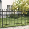 vidaXL Spike Fence Black 200 x 166 cm Powder-Coated Steel