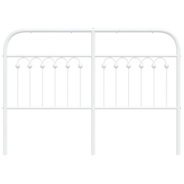 vidaXL Metal Headboard White 135 cm