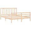 vidaXL Bed Frame without Mattress King Size Solid Wood Pine