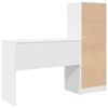 vidaXL Desk with Drawer 2 pcs White