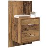 vidaXL Wall-mounted Bedside Cabinet 2 pcs Old Wood 48.5 x 32.5 x 80 cm