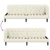 vidaXL Corner Bed Frame with Headboard Cream 80 x 200 cm Velvet