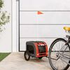 vidaXL Pet Bike Trailer with Storage Orange and grey 124 x 53 x 53 cm
