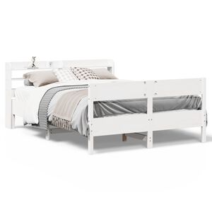 vidaXL Bed Frame without Mattress White 160x200 cm Solid Wood Pine