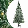 vidaXL Artificial Christmas Tree Snow Flocked with LED Light 210 cm