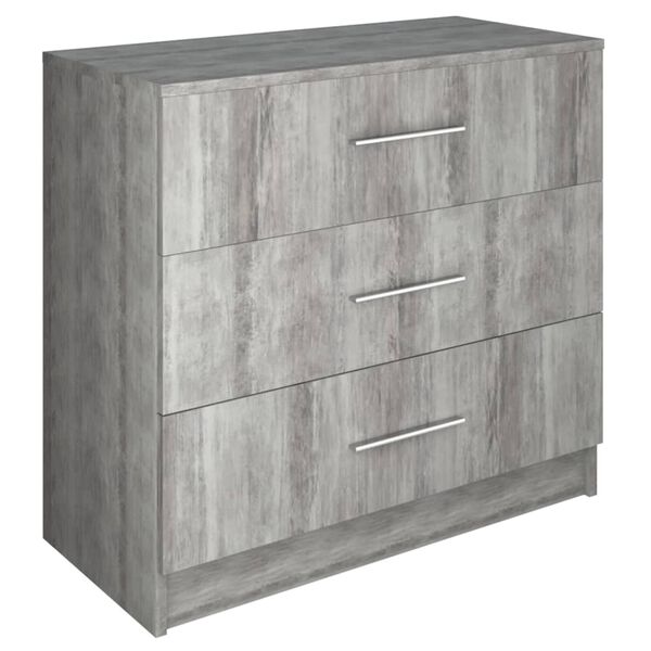vidaXL Chest of Drawers Engineered Wood 71x35x68 cm Concrete