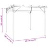 vidaXL Pergola with Retractable Roof Taupe 3x3 m Steel 180 g/m²