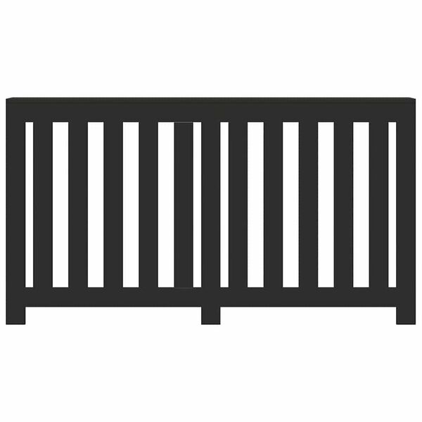 vidaXL Radiator Cover Black 149x20x82 cm Engineered Wood