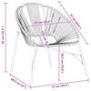 vidaXL Garden Egg Chair Black and White Poly Rattan