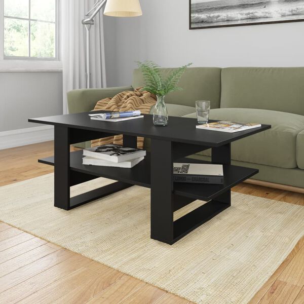 vidaXL Coffee Table Black 110x55x42 cm Engineered Wood