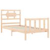 vidaXL Bed Frame without Mattress Single Solid Wood Pine