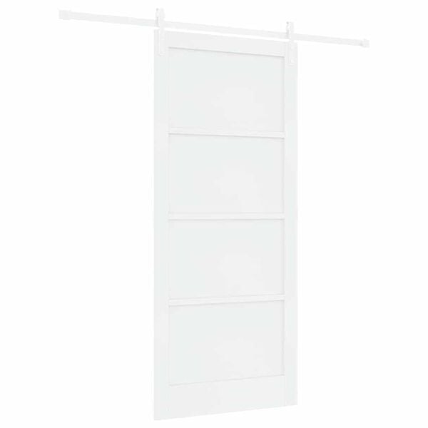 vidaXL Sliding Door White 93 x 211 cm Solid Pine Wood