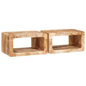 vidaXL Bedside Table 2 pcs Brown 45 x 30 x 24 cm Solid Mango Wood