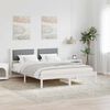 vidaXL Bed Frame with Upholstered Headboard Light Grey 160 x 200 cm