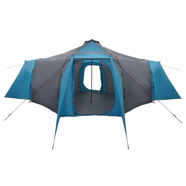 vidaXL Tipi Tent with Roof Blue and Grey 492 x 492 x 275 cm Fabric