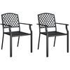 vidaXL 3 Piece Garden Dining Set Anthracite Steel