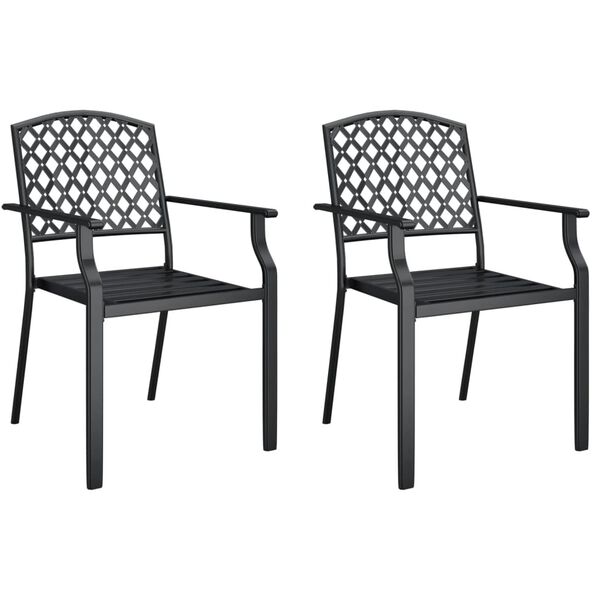 vidaXL 3 Piece Garden Dining Set Anthracite Steel
