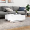 vidaXL Coffee Table with LED Lights White 80x80x31 cm