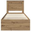 vidaXL Bed Frame Artisian Oak 90 x 200 cm Solid Pine Wood