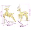 vidaXL LED Reindeers with 40 LEDs 7 pcs Gold PET
