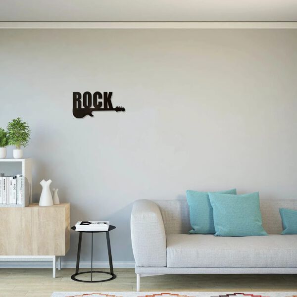 Homemania Wall Decoration Words 50x25 cm Steel Black