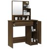 vidaXL Dressing Table with Mirror Brown Oak 86.5x35x136 cm