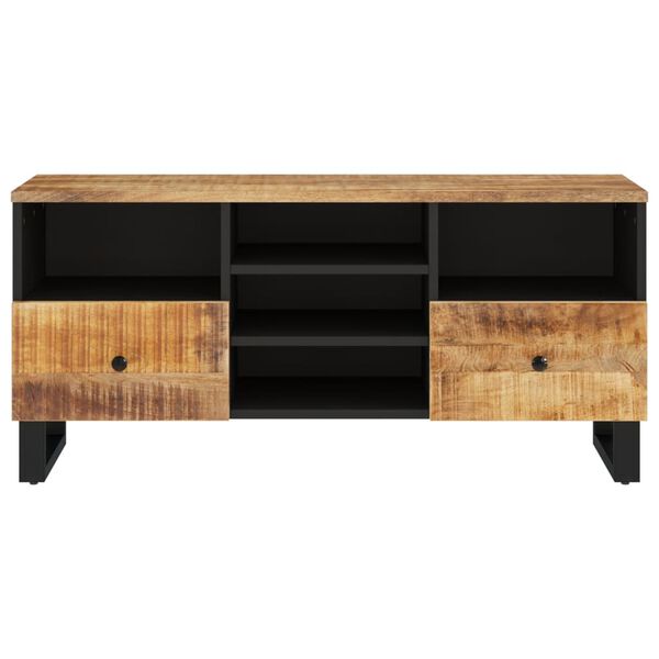 vidaXL TV Cabinet 100x33x46 cm Solid Wood Mango and Engineered Wood