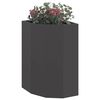 vidaXL Corner Planter Black 30 x 30 x 50 cm Steel