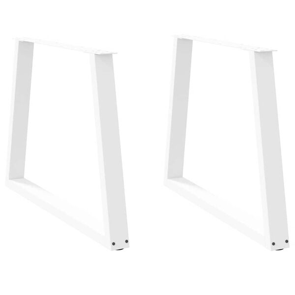 vidaXL Dining Table Legs V-Shape 2 pcs White 90x(72-73.3) cm Steel