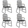 vidaXL Garden Chairs 4 pcs Black 58x59x85,5 cm PVC Rattan
