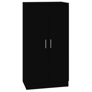 vidaXL Shoe Cabinet Black 55x35x108 cm Engineered wood